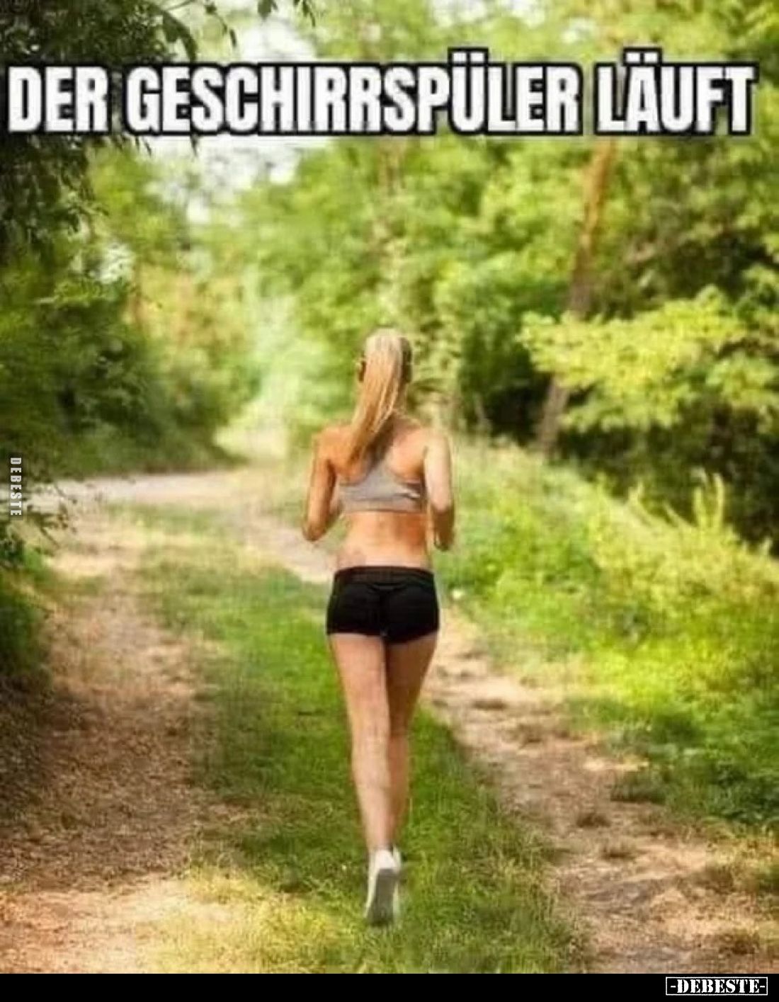 Der Geschirrspüler läuft