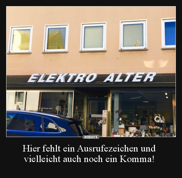 Hier fehlt ein Ausrufezeichen und  vielleicht auch noch..