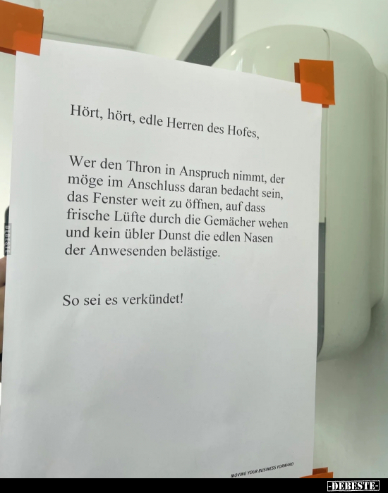 Hört, hört, edle Herren des Hofes.. - Lustige Bilder | DEBESTE.de