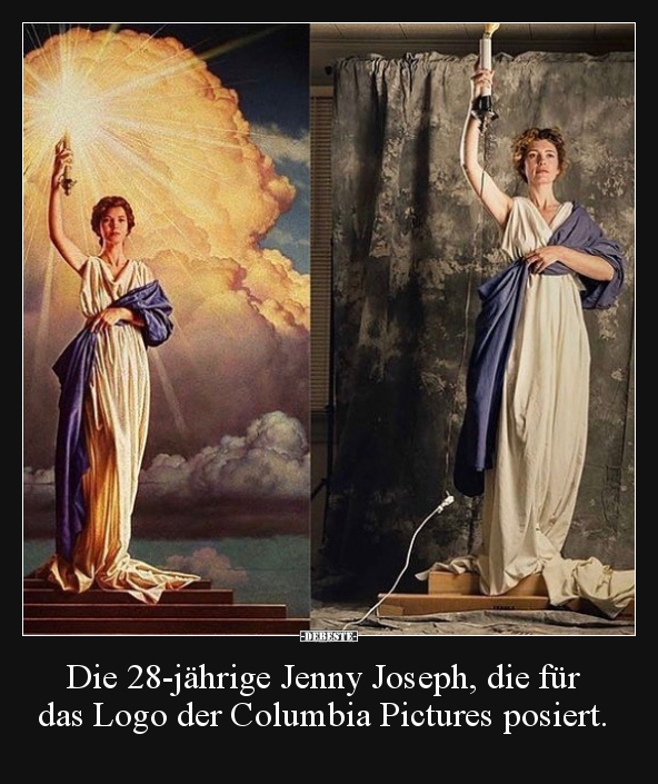 Die 28-jährige Jenny Joseph, die für das Logo der Columbia.. - Lustige Bilder | DEBESTE.de