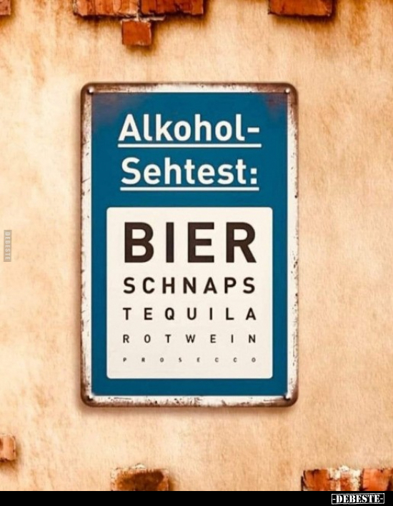 Alkohol-Sehtest.. - Lustige Bilder | DEBESTE.de