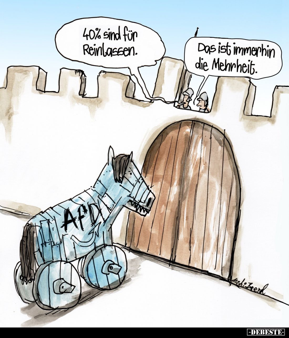 40% sind für Reinlassen.
-
Das ist immerhin die Mehrheit.