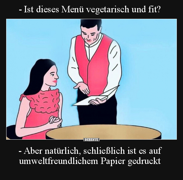 - Ist dieses Menü vegetarisch und fit?... - Lustige Bilder | DEBESTE.de