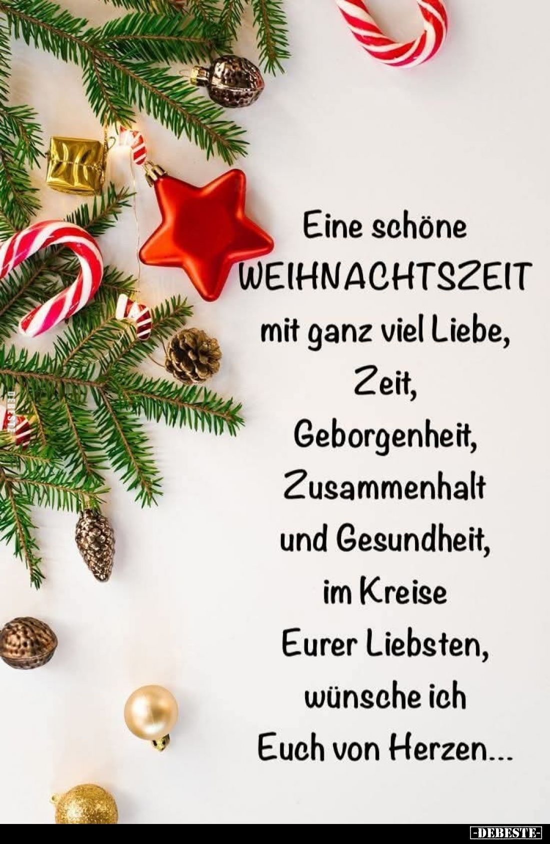 Eine schöne WEIHNACHTSZEIT mit ganz viel Liebe, Zeit, Geborgenheit, Zusammenhalt und Gesundheit, im Kreise Eurer Liebsten, wü...
