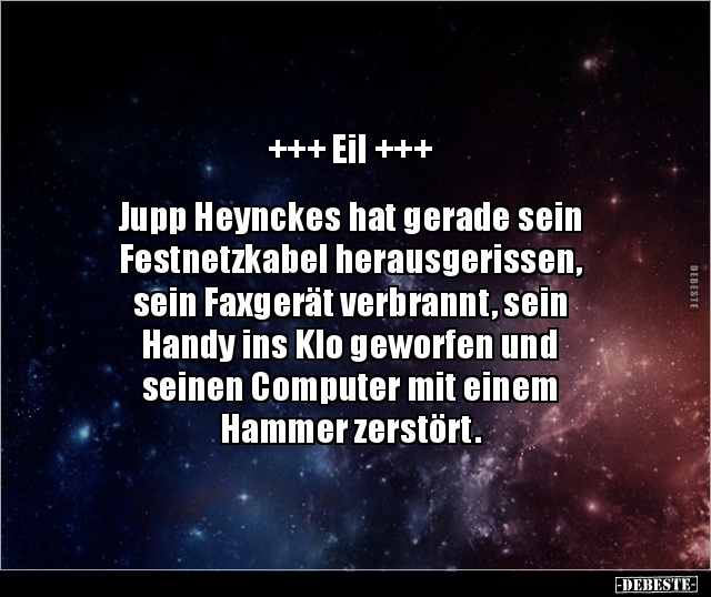 +++ Eil +++  Jupp Heynckes hat gerade sein Festnetzkabel.. - Lustige Bilder | DEBESTE.de