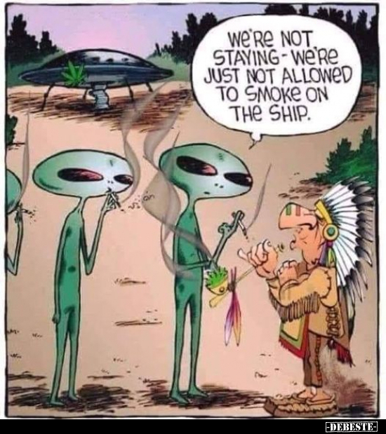 We're NOT STAYING-We're JUST NOT ALLOWED TO SMOKE ON THE SHIP.