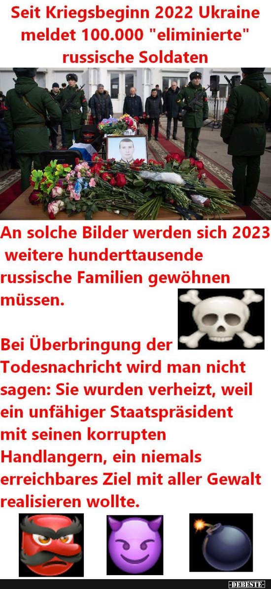 Putin und der hohe Blutzoll Russlands - Lustige Bilder | DEBESTE.de