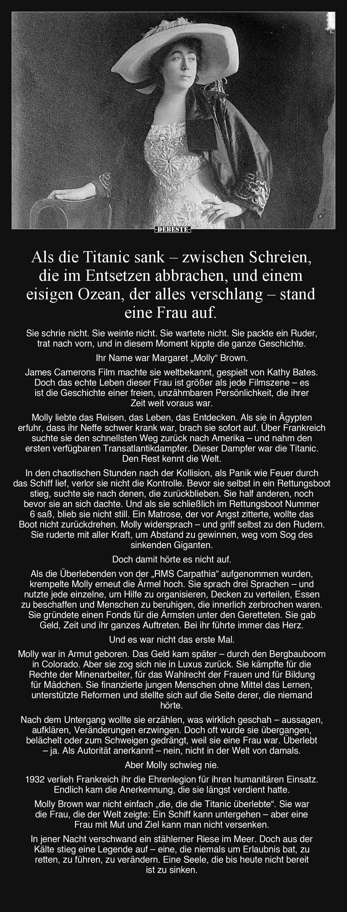 Als die Titanic sank – zwischen Schreien, die im Entsetzen abbrachen, und einem eisigen Ozean, der alles verschlang – stand e...