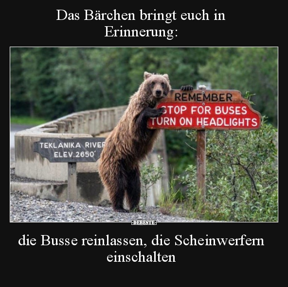 Das Bärchen bringt euch in Erinnerung: die Busse.. - Lustige Bilder | DEBESTE.de