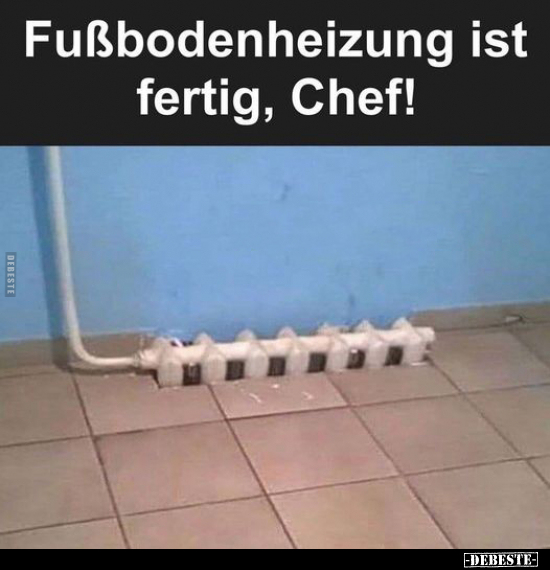 Fertig, Fuß, Chef, Heizung