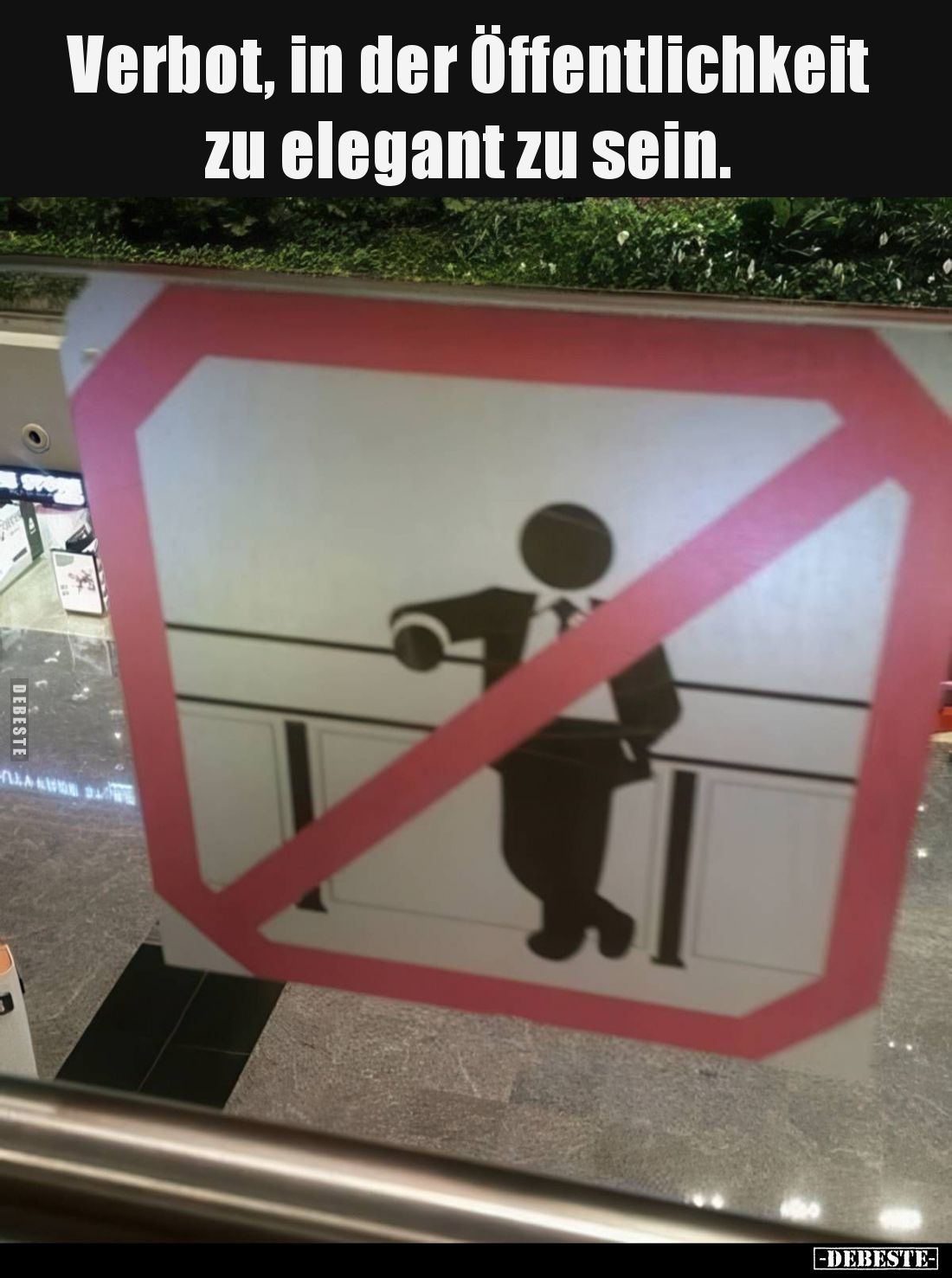 Verbot, in der Öffentlichkeit zu elegant zu sein.