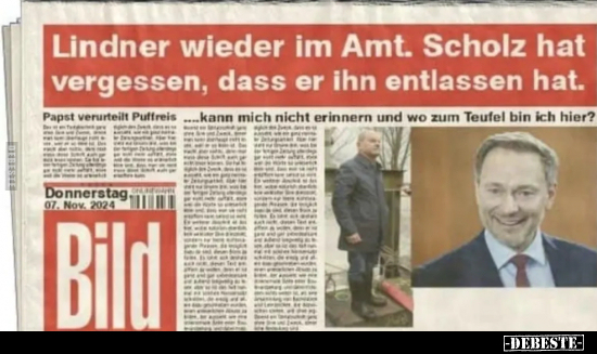 Lindner wieder im Amt.. - Lustige Bilder | DEBESTE.de