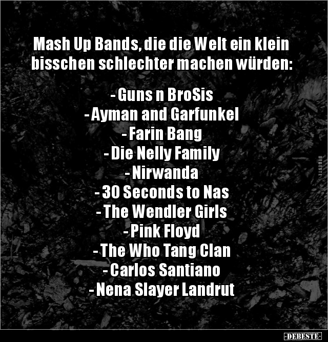 Mash Up Bands, die die Welt ein klein bisschen schlechter.. - Lustige Bilder | DEBESTE.de