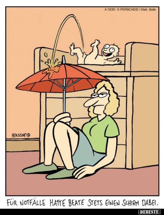 Für Notfälle hatte Beate stets einen Schirm dabei.