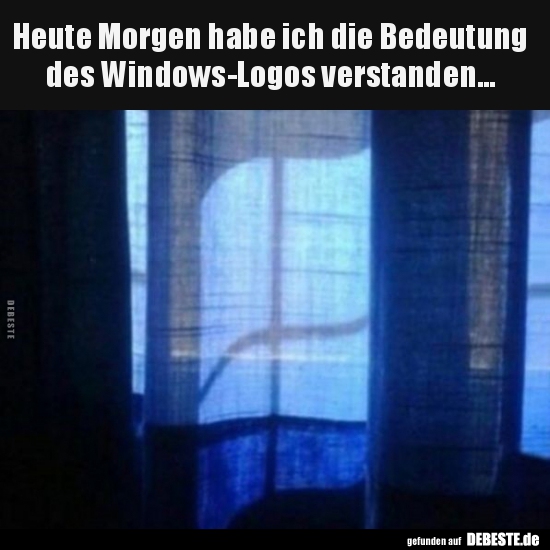 Heute Morgen habe ich die Bedeutung des Windows-Logos.. - Lustige Bilder | DEBESTE.de