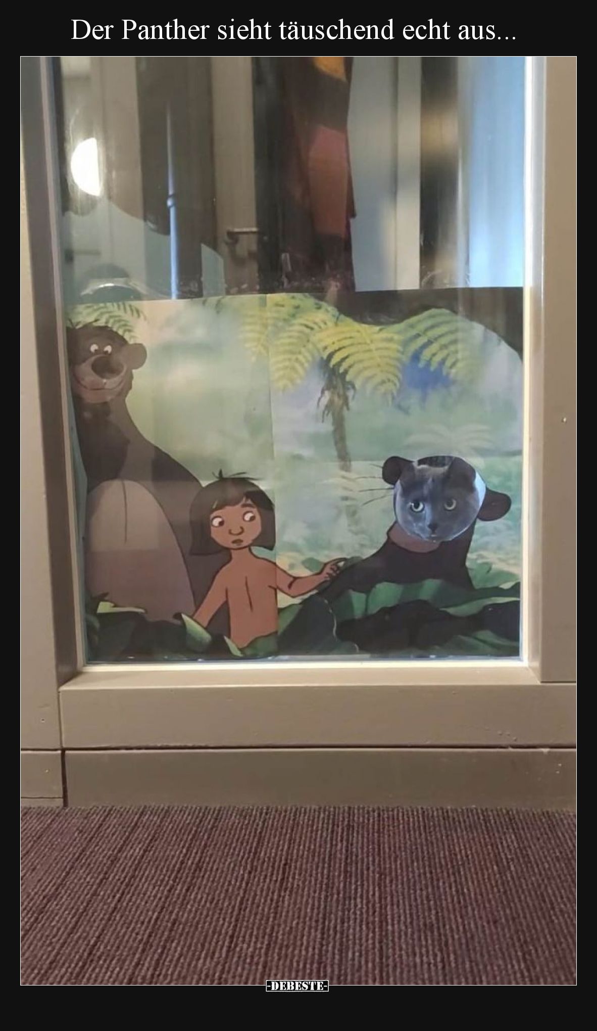 Der Panther sieht täuschend echt aus...