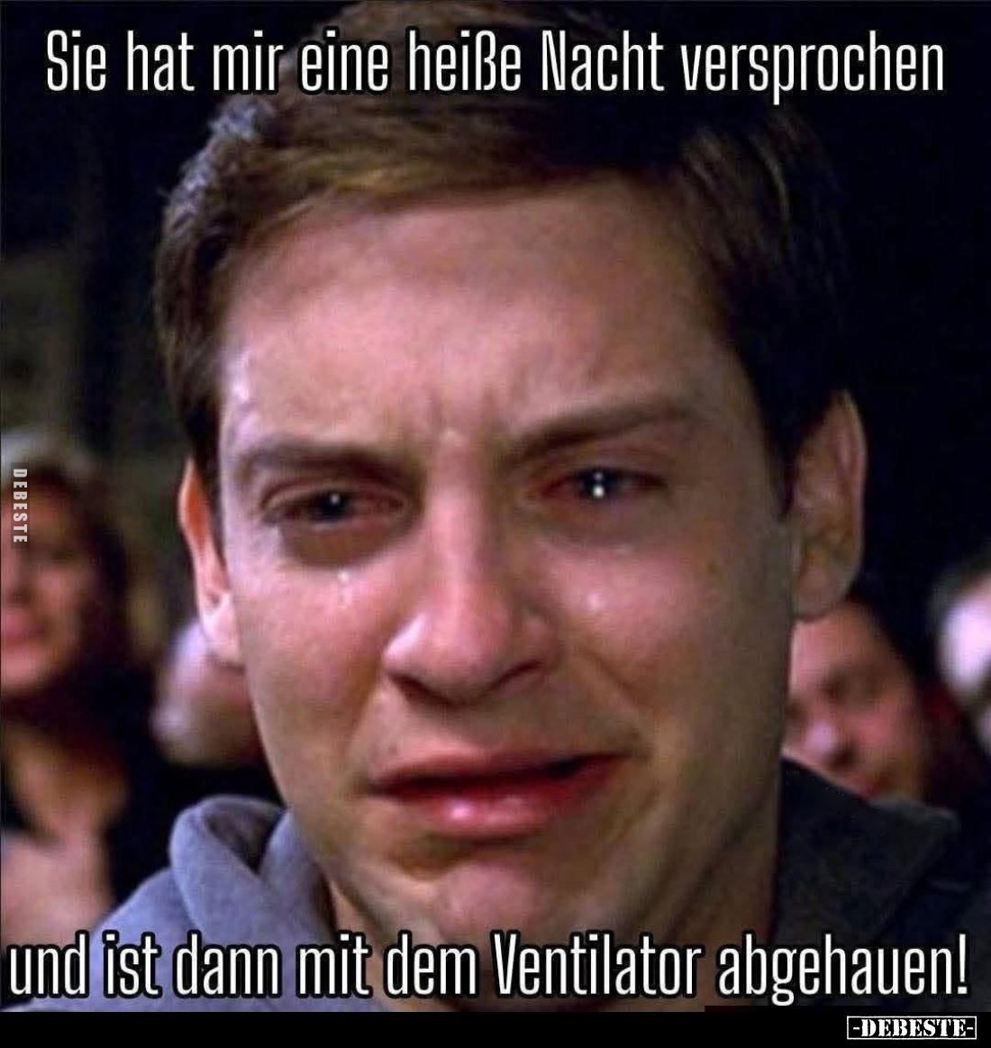 Sie hat mir eine heiße Nacht versprochen
und ist dann mit dem Ventilator abgehauen!