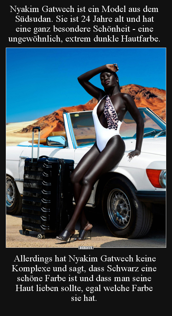 Nyakim Gatwech ist ein Model aus dem Südsudan... - Lustige Bilder | DEBESTE.de