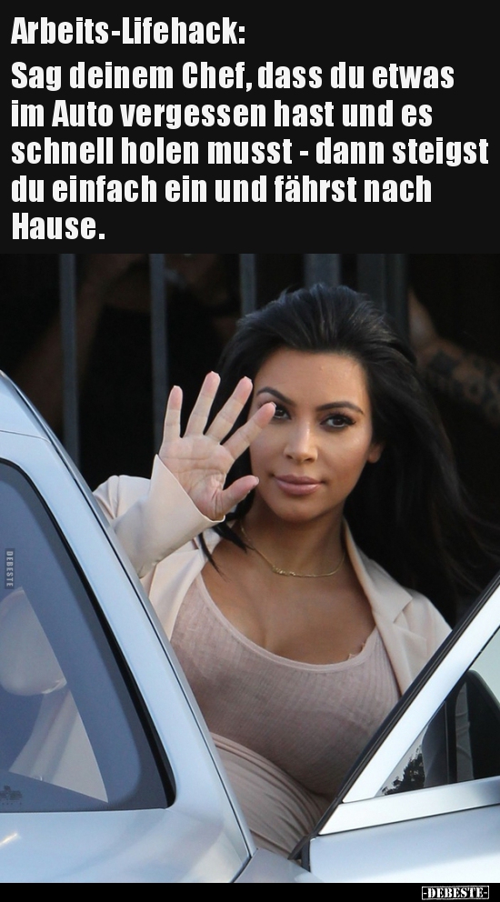 Arbeits-Lifehack: Sag deinem Chef, dass du etwas im Auto..
