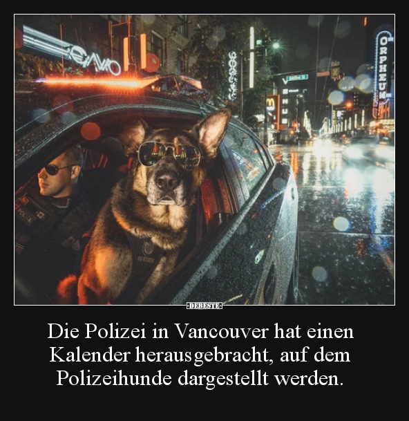 Die Polizei in Vancouver hat einen Kalender..