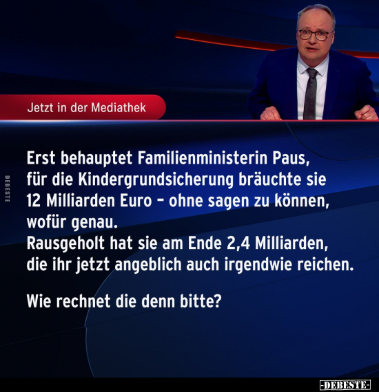 Erst behauptet Familienministerin Paus.. - Lustige Bilder | DEBESTE.de
