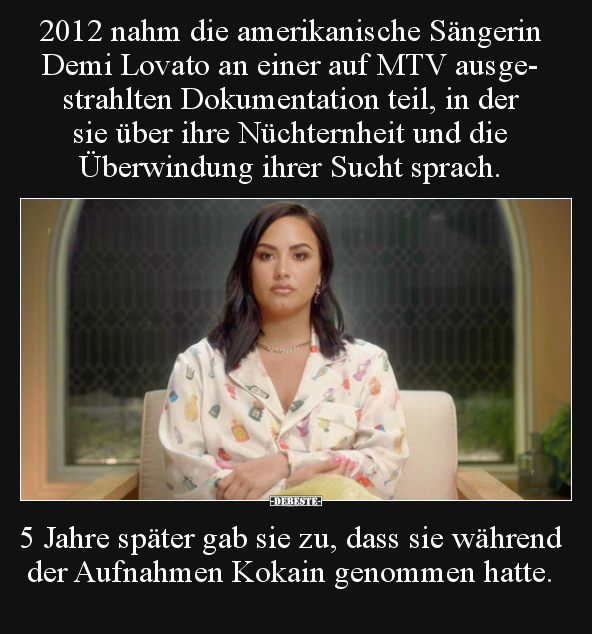 2012 nahm die amerikanische Sängerin Demi Lovato an einer.. - Lustige Bilder | DEBESTE.de
