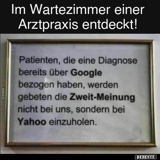 Im Wartezimmer einer Arztpraxis entdeckt!.. - Lustige Bilder | DEBESTE.de