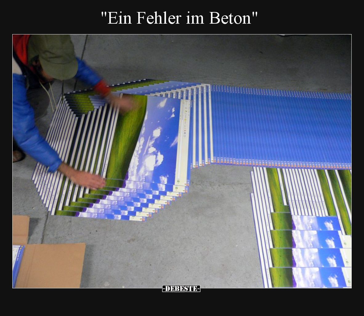 Ein Fehler im Beton