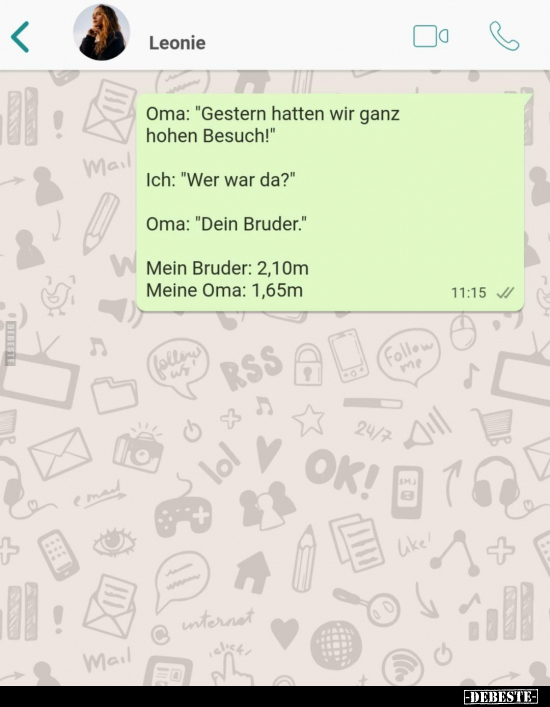 Oma: "Gestern hatten wir ganz hohen Besuch!".. - Lustige Bilder | DEBESTE.de