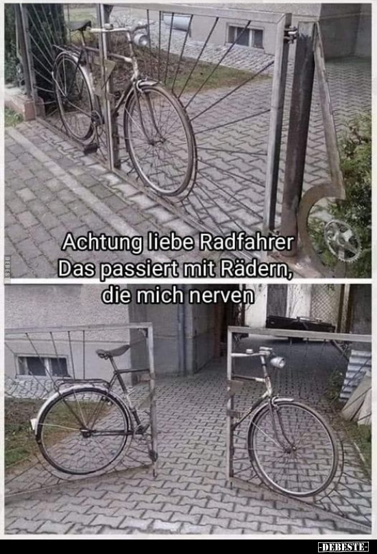 Achtung liebe Radfahrer.. - Lustige Bilder | DEBESTE.de