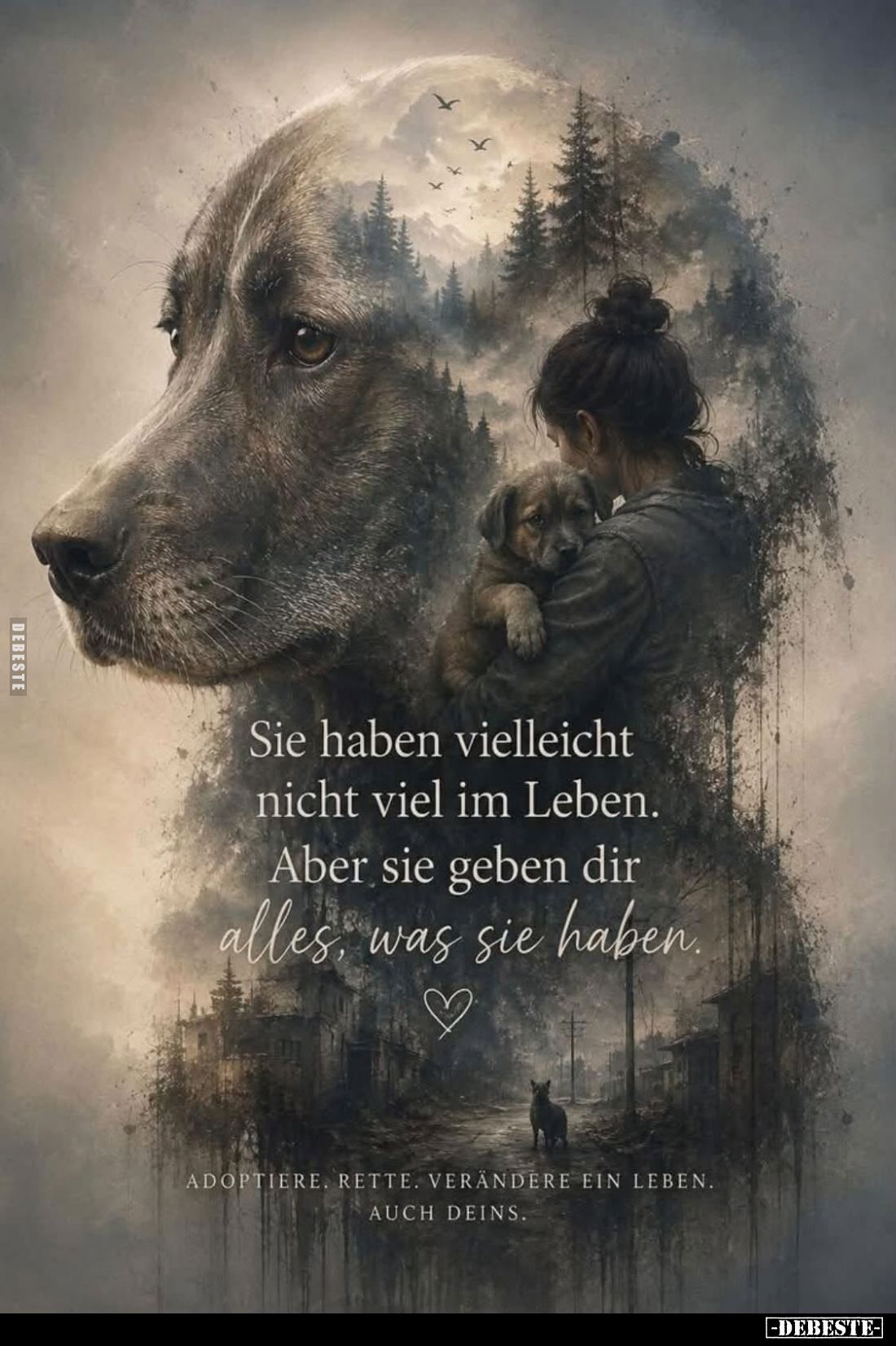 Sie haben vielleicht nicht viel im Leben.
Aber sie geben dir alles, was sie haben.