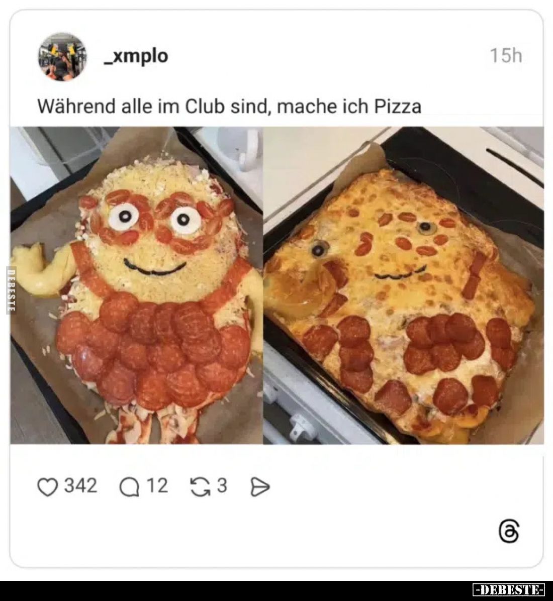 Während alle im Club sind, mache ich Pizza