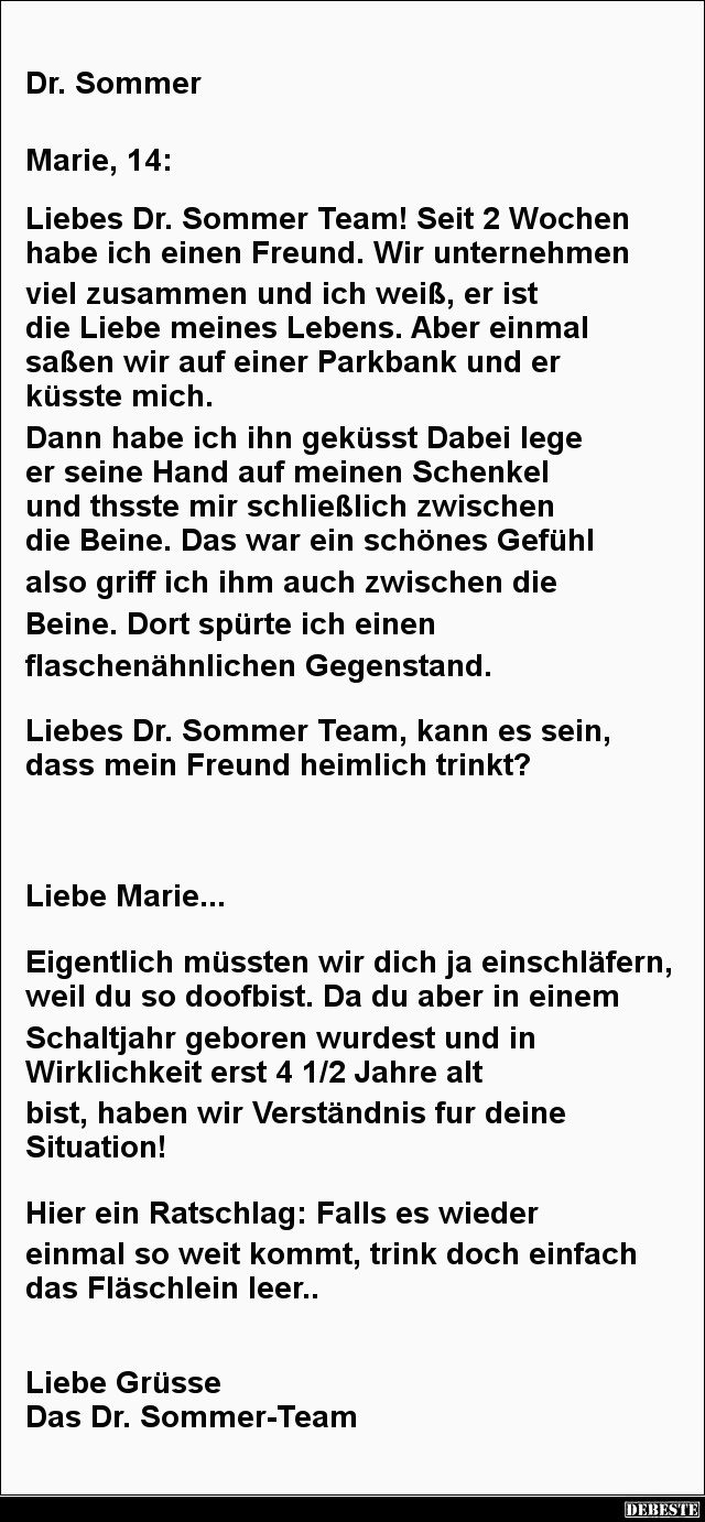 Dr. Sommer... Marie 14 - Lustige Bilder | DEBESTE.de