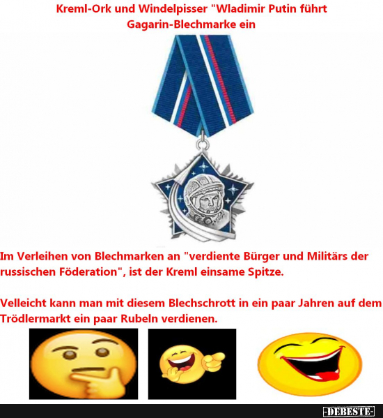 Putin hat seine Blechmarkensammlung erweitert - Lustige Bilder | DEBESTE.de