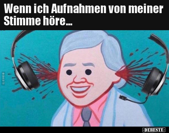 Wenn ich Aufnahmen von meiner Stimme höre...