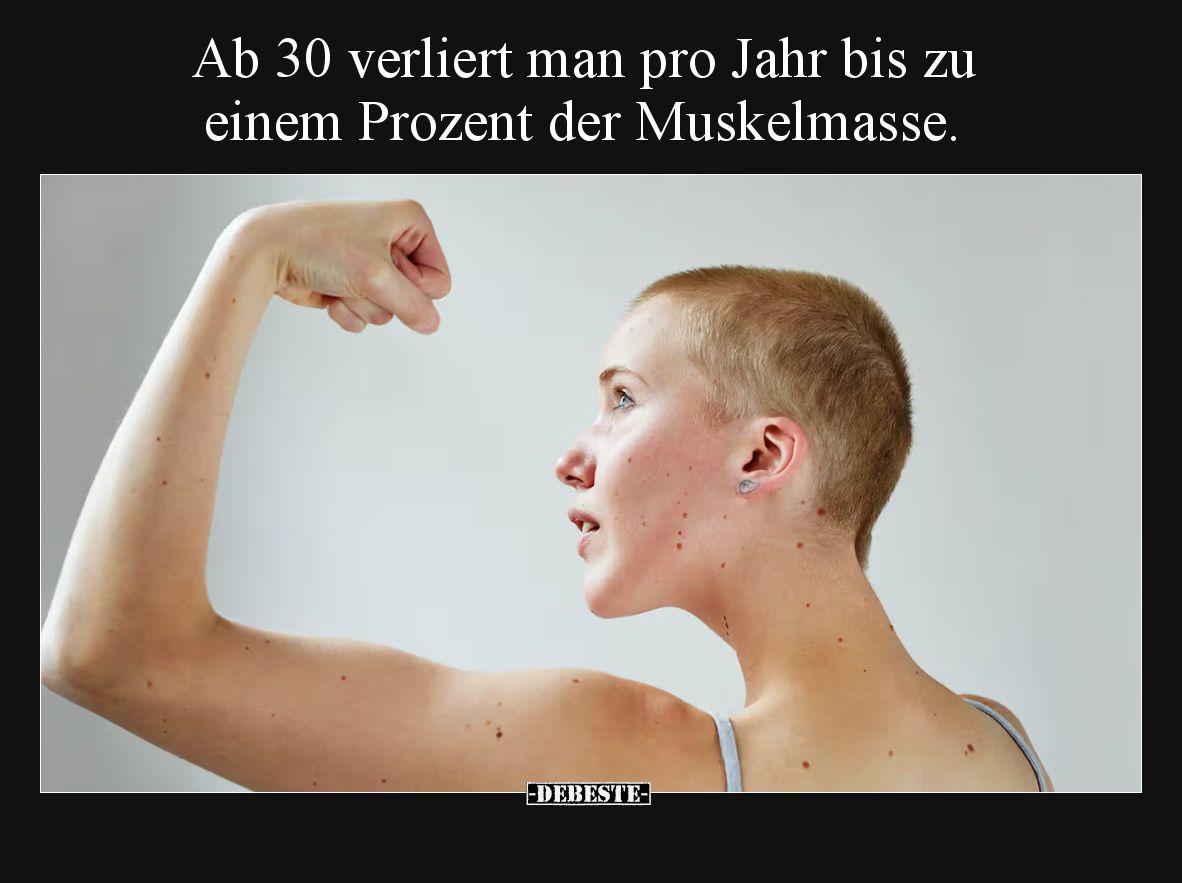 Ab 30 verliert man pro Jahr bis zu einem Prozent der Muskelmasse.