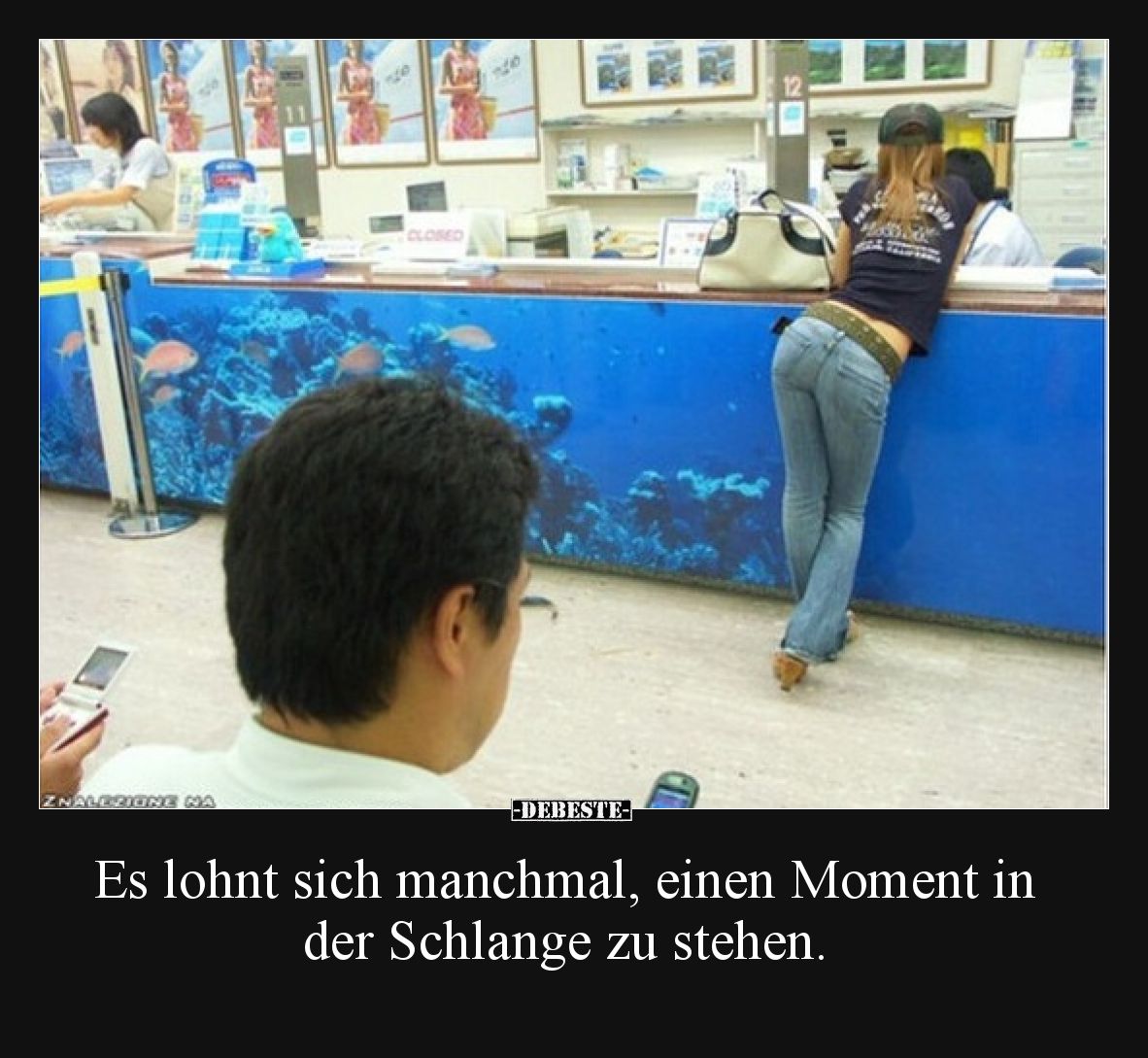 Es lohnt sich manchmal, einen Moment in der Schlange zu stehen.