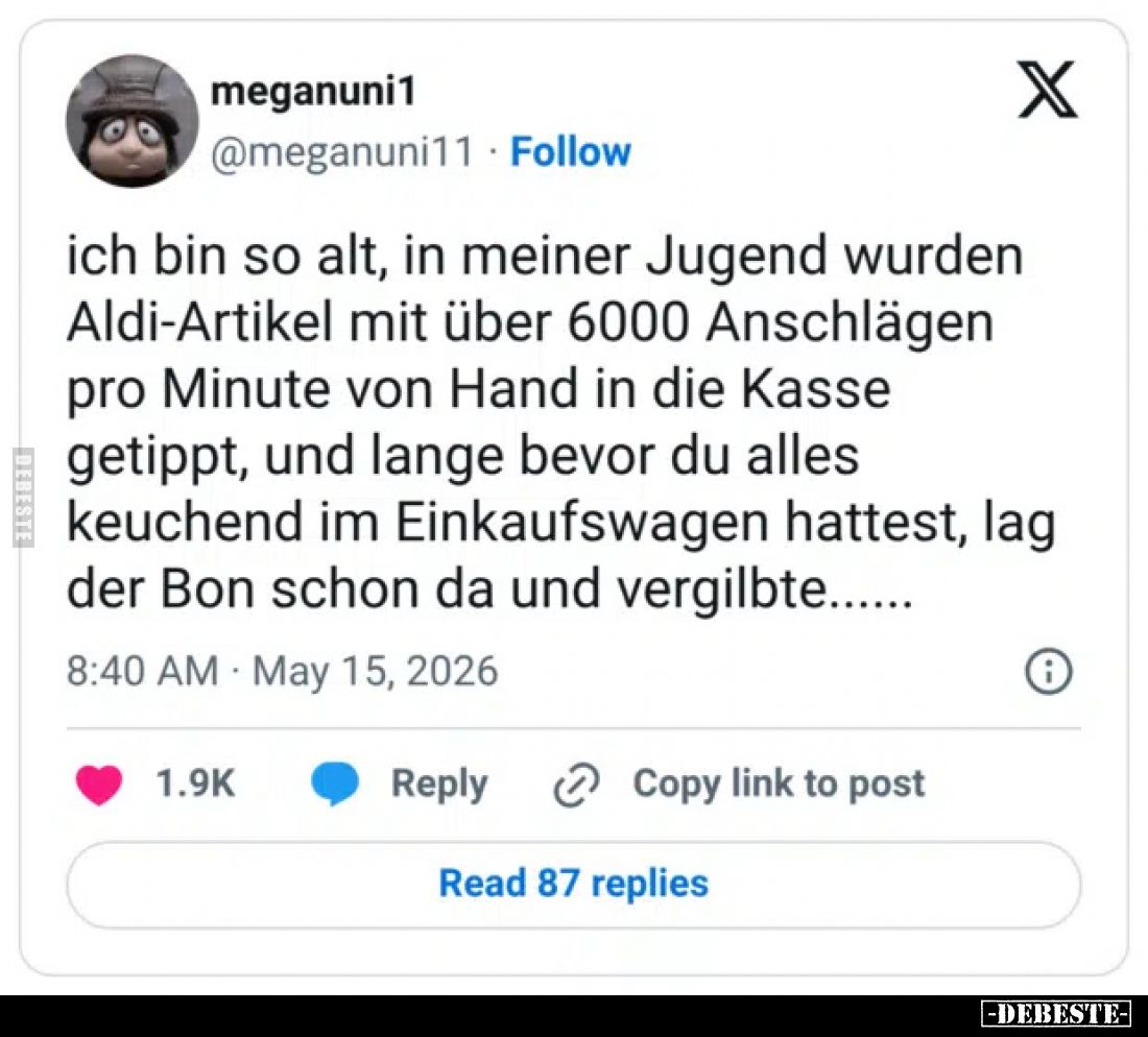 Ich bin so alt, in meiner Jugend wurden Aldi-Artikel mit.. - Lustige Bilder | DEBESTE.de