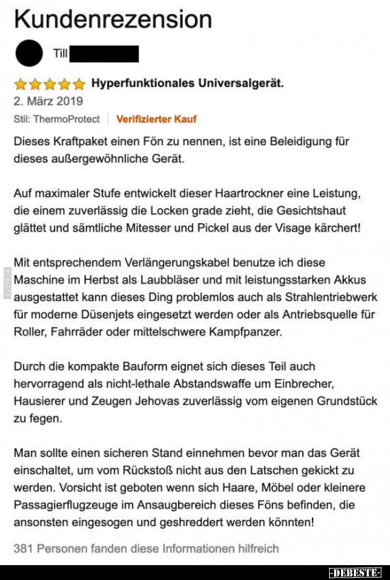 Kundenrezension..