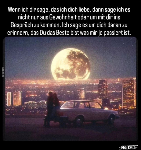 Wenn ich dir sage, das ich dich liebe, dann sage ich es.. - Lustige Bilder | DEBESTE.de