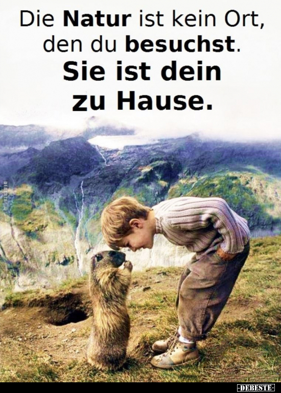 Die Natur ist kein Ort, den du besuchst.. - Lustige Bilder | DEBESTE.de