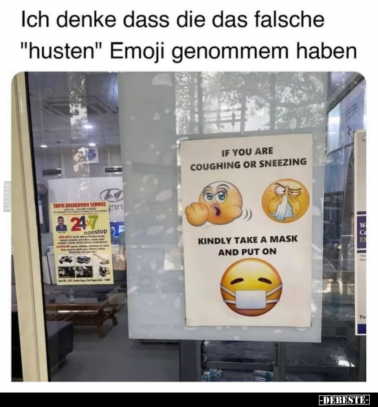Ich denke dass die das falsche "husten" Emoji genommem.. - Lustige Bilder | DEBESTE.de
