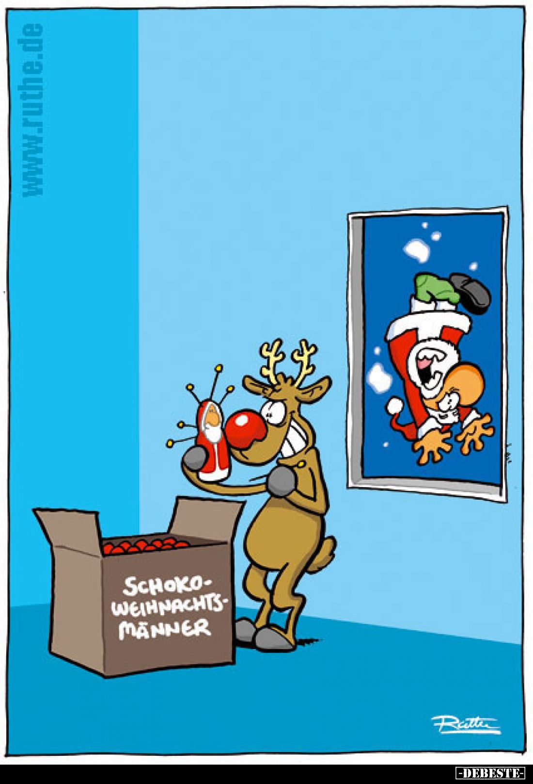 Schokoweihnachtsmänner.