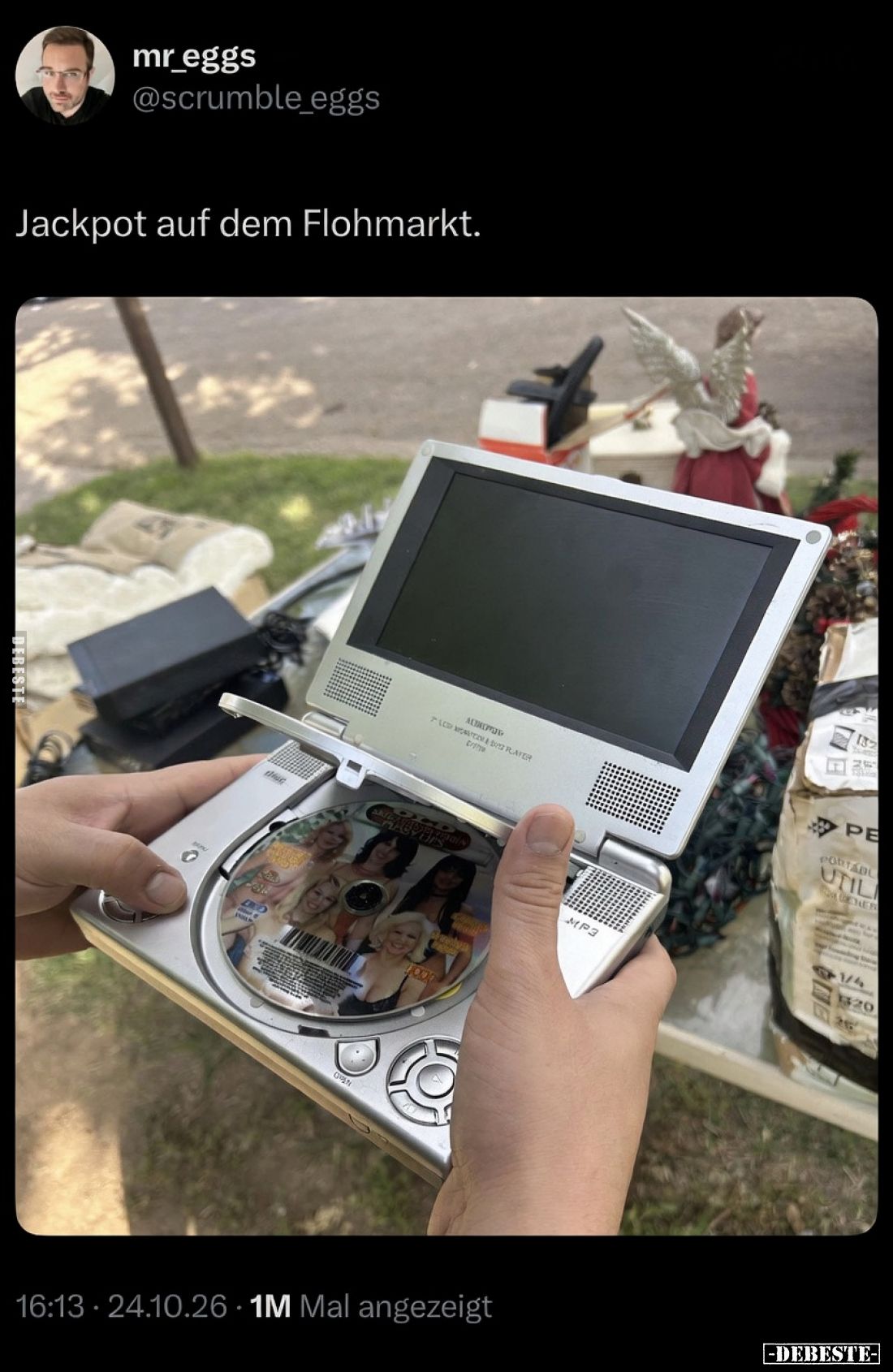 Jackpot auf dem Flohmarkt.
