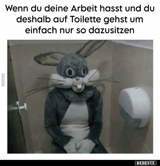 Wenn du deine Arbeit hasst und du deshalb auf Toilette.. - Lustige Bilder | DEBESTE.de