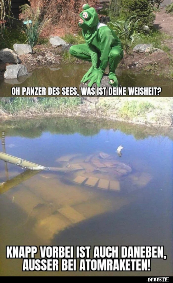 Oh Panzer des Sees, was ist deine Weisheit?.. - Lustige Bilder | DEBESTE.de