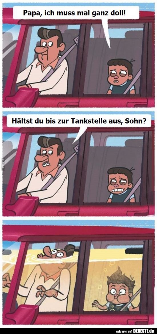 Papa, ich muss mal ganz doll!