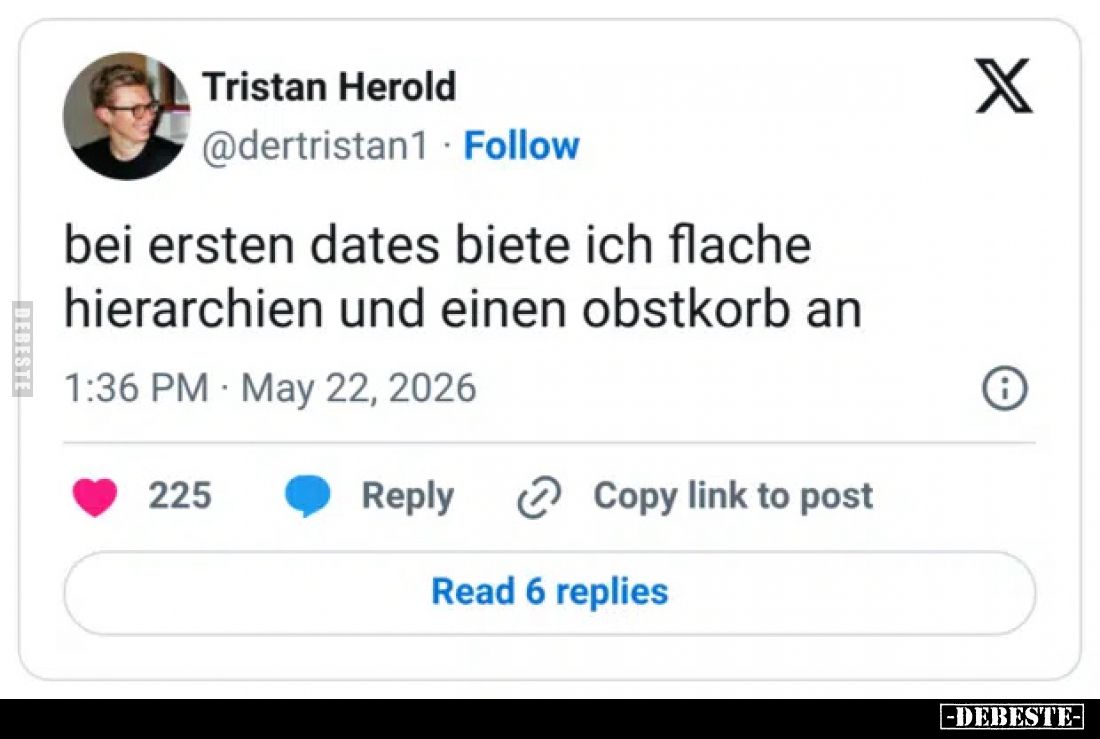 Bei ersten Dates biete ich flache Hierarchien und einen Obstkorb an.