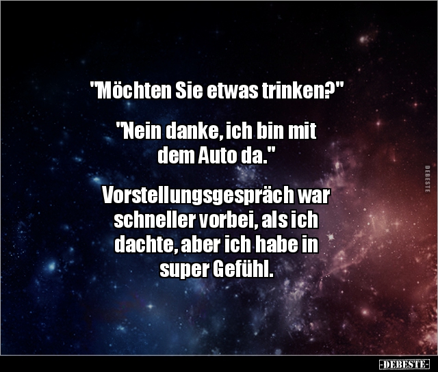 "Möchten Sie etwas trinken?" "Nein danke, ich bin mit.." - Lustige Bilder | DEBESTE.de