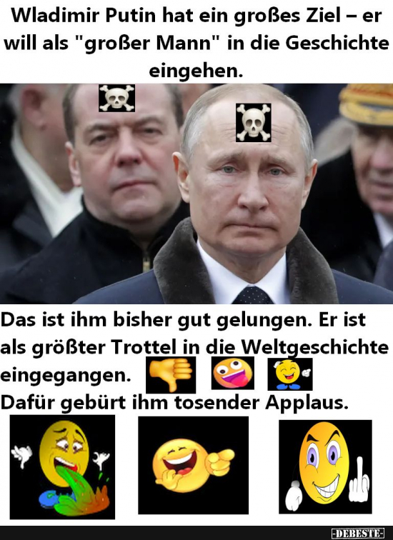 Putin und Speichellecker Medwedew, die dümmsten Politiker Russlands. - Lustige Bilder | DEBESTE.de